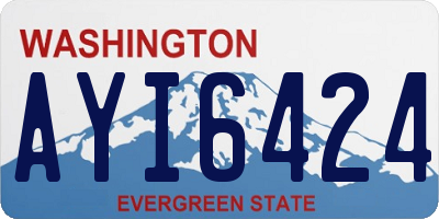 WA license plate AYI6424