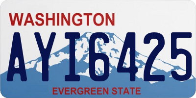 WA license plate AYI6425