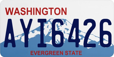 WA license plate AYI6426