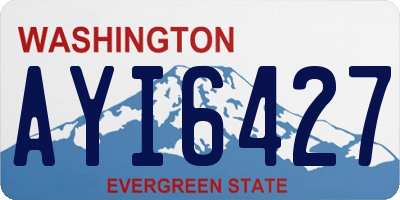 WA license plate AYI6427