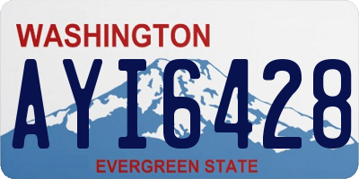 WA license plate AYI6428