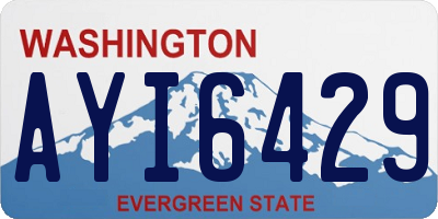 WA license plate AYI6429