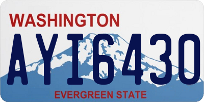 WA license plate AYI6430