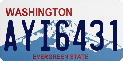 WA license plate AYI6431