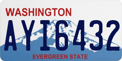 WA license plate AYI6432
