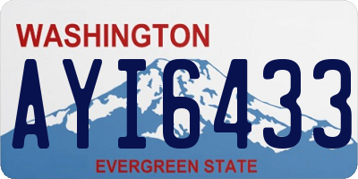 WA license plate AYI6433