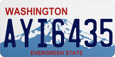 WA license plate AYI6435