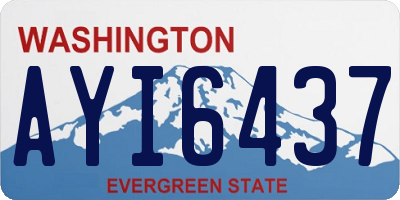 WA license plate AYI6437