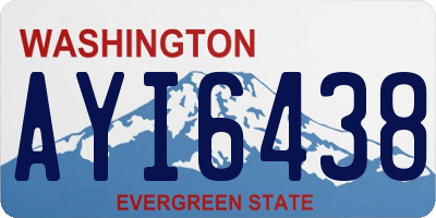 WA license plate AYI6438