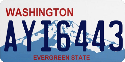 WA license plate AYI6443