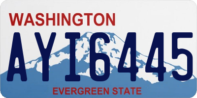 WA license plate AYI6445