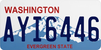 WA license plate AYI6446