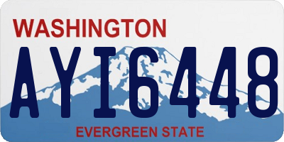 WA license plate AYI6448