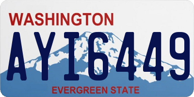 WA license plate AYI6449