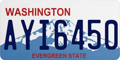 WA license plate AYI6450