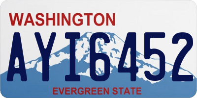 WA license plate AYI6452