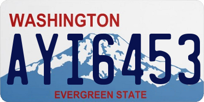 WA license plate AYI6453