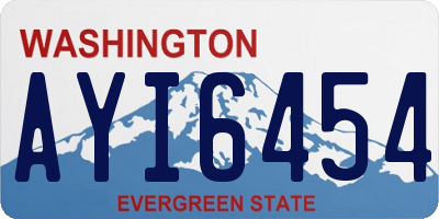 WA license plate AYI6454