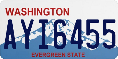 WA license plate AYI6455