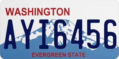 WA license plate AYI6456