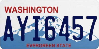 WA license plate AYI6457