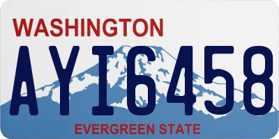 WA license plate AYI6458
