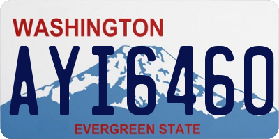WA license plate AYI6460
