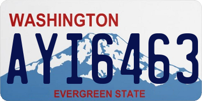 WA license plate AYI6463