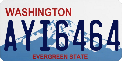 WA license plate AYI6464