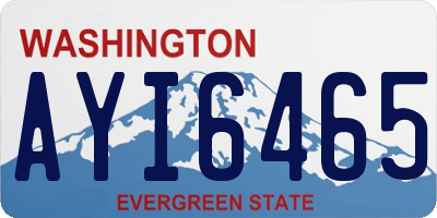 WA license plate AYI6465