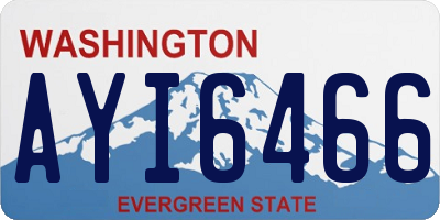 WA license plate AYI6466