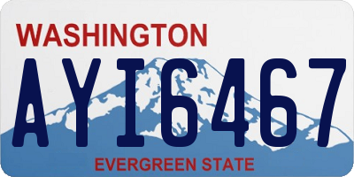 WA license plate AYI6467