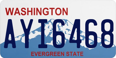 WA license plate AYI6468