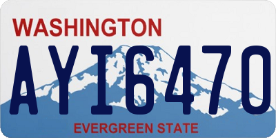 WA license plate AYI6470