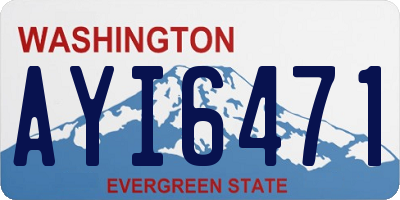 WA license plate AYI6471