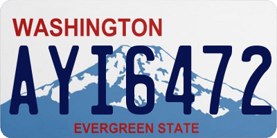 WA license plate AYI6472
