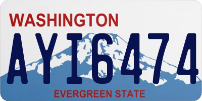 WA license plate AYI6474