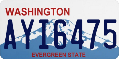 WA license plate AYI6475