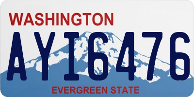 WA license plate AYI6476