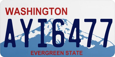 WA license plate AYI6477