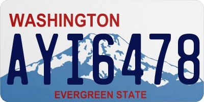 WA license plate AYI6478