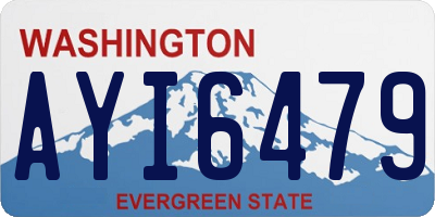 WA license plate AYI6479