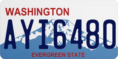 WA license plate AYI6480
