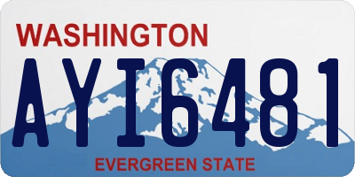 WA license plate AYI6481