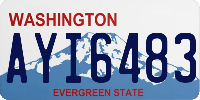 WA license plate AYI6483