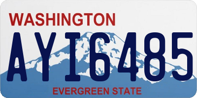 WA license plate AYI6485