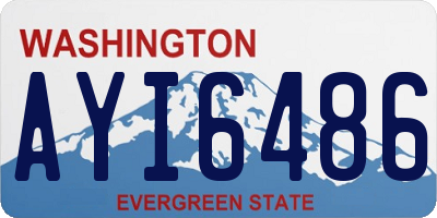 WA license plate AYI6486