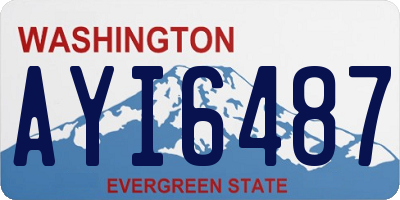 WA license plate AYI6487
