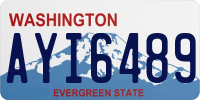 WA license plate AYI6489