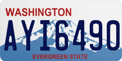 WA license plate AYI6490